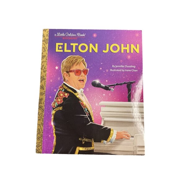 Little Golden Book: Elton John a Little Golden Book Biography Hardcover - Picture 2 of 5